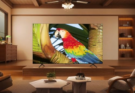TCL 75T8B 75-tolline QLED Pro 144Hz Onkyo mänguteler, 4K UHD, HDR Pro, Google TV (Dolby Vision IQ ja Atmos, liikumise selgus, käed-vabad hääljuhtimine, ühildub Google Assistant ja Alexaga)