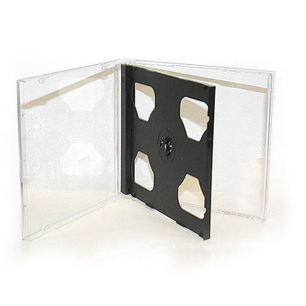 Vision Media tühjad CD-ümbrised (topeltümbris 2 CD jaoks), mustad, 25 tk