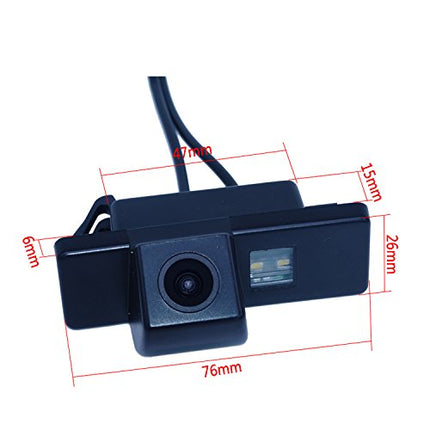Rear view camera waterproof night vision car rear view camera parking aid reversing system, license plate light (black) for Nissan Qashqai J10 J13 X-Trail Geniss Pathfinder Dualis Sunny Juke