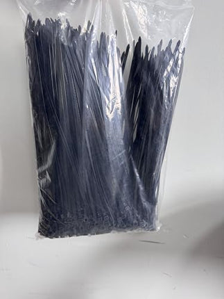 XINGO 1000 tk mustad kaablisidemed, 200 mm x 4,8 mm, 22,7 kg tõmbetugevusega, UV-kindlad, iselukustuvad kaablisidemed sise- ja välistingimustes kasutamiseks