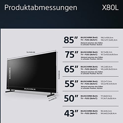 Sony BRAVIA, KD-50X80L, 50-tolline televiisor, LED, 4K HDR, Google TV, nutiteler, töötab Alexaga, BRAVIA CORE, TRILUMINOS PRO, HDMI 2.1, mängumenüü ALLM-iga