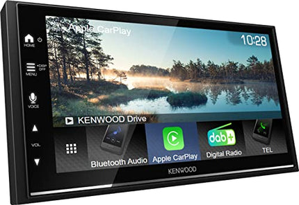 KENWOOD DMX7722DABS - 17,3 cm (6,8") digitaalne meedia AV-vastuvõtja juhtmevaba CarPlay ja Android Auto funktsiooniga (4x50W, DAB+/FM, BT, 3x eelväljundit 2,5 V, USB, iPod/iPhone'i juhtimine)
