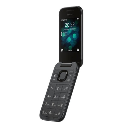 Nokia 2660 klapiga funktsionaalne telefon 7,1 cm (2,8-tollise) ekraaniga, 4G-ühenduvusega, kuuldeaparaatidega ühilduva (HAC), integreeritud kaamera, MP3-mängija, juhtmevaba FM-raadio ja klassikaliste mängudega.