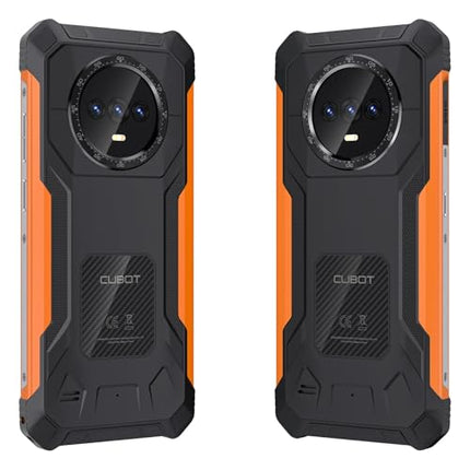 Cubot Kingkong ES – 6,56-tolline HD+ nutitelefon, 16 GB (6 GB + 10 GB) RAM ja 128 GB ROM, 48 MP kolmekordne kaamera, 5100 mAh aku, Android 14, kaheksatuumaline protsessor, värv must + oranž