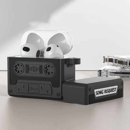 Folaxshoo ühildub AirPods 4 põlvkonna armsa koomiksiteemalise naljaka ümbrisega ja puhastuskomplektiga (koomiksiseeria) (salvesti punane)