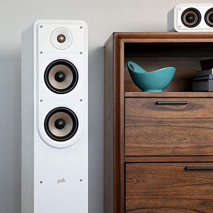 Polk Audio Signature S50E Floorstanding Speaker, HiFi Speaker for Music and Home Theater Sound, Passive Full Range Speaker, 20-150 Watts, 8 Ohms, High Res, 42Hz-40kHz (Piece)