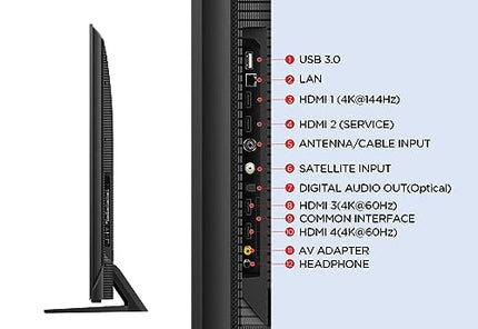 TCL 50QM8B televiisor MiniLED 50-tolline, QLED, 144Hz, 4K HDR Premium 1250 nitti, Google TV, Dolby Atmos, Onkyo, Game Master Pro 2.0