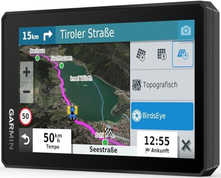 Garmin zūmo XT – waterproof motorcycle navigation system for on- and off-road use with an ultra-bright 5.5" (14 cm) HD touchscreen display and preloaded EU map. With Adventurous Routing and satellite imagery