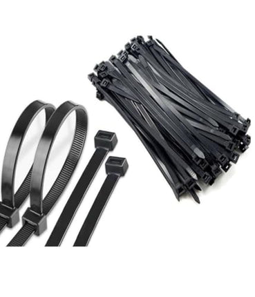 Mustad kaablisidemed (40 tk) – ideaalne lahendus kaablite korrastamiseks ja kaitsmiseks – 4 pakki 40 tk (kokku 160 tk)