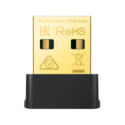 TP-Link Archer T2UB Nano AC600 Nano Wi-Fi Bluetooth 4.2 USB-adapter (2,4 GHz 200 Mbps, 5 GHz 433 Mbps, Nano suurus, toetab Windows 11/10/8.1/8/7, WPA3 krüptimisstandardeid, Bluetooth 4.2)