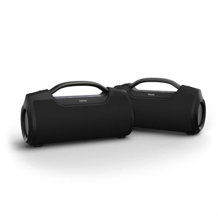Hama Bluetooth-muusikakarp SoundBarrel (Bluetooth-kõlar, veekindel vastavalt IPX6 standardile, kaasaskantav muusikakarp 60 W, 12-tunnine aku, toiteplokk) must