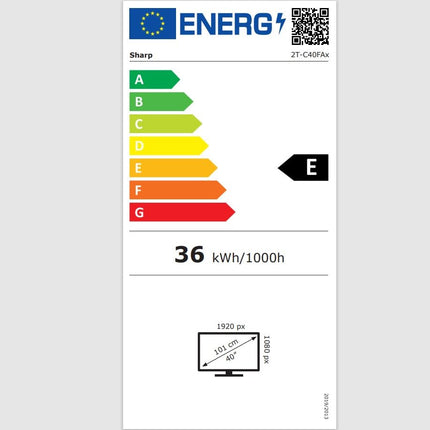 SHARP 40FA6E Full HD LED TV 101 cm (40 inches), 3X HDMI, 2X USB, VB-T/T2/C/S/S2 (MPEG4 + HEVC/H.265, black