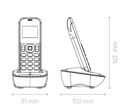 COCOMM DT100 juhtmeta telefon 4G Volte SIM-kaardi ja laadimisalusega, DECT-vorming, Bluetooth, koduseks kasutamiseks, professionaalseks kasutamiseks, hõlpsasti kasutatav, must
