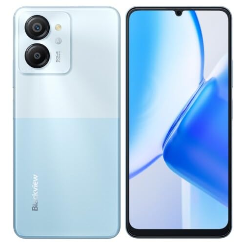 Blackview Color 8 Smartphone Unlocked, 16GB+256GB, 6.75" FHD+ 90Hz, 50MP+8MP Camera, 6000mAh Battery, THREE Card Slots, Android 13 Mobile Phone, Smart-K Box Speaker, GPS Blue