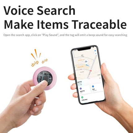 Air Tracker esemete leidja, Bluetooth-jälgija, töötab Apple Find My'ga (ainult iOS), esemete jälgija võtmete, pagasi, lemmiklooma jaoks, vahetatav aku, võtmehoidja kattega