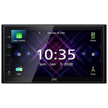 JVC KW-M565DBT - ilma draivita, Apple CarPlay, Android Auto, 17,3 cm mahtuvuslik puutetundlik ekraan, DAB+/FM, USB peegeldamine Androidile, Bluetooth käed-vabad süsteem, heliprotsessor, 4 x 50 W, must