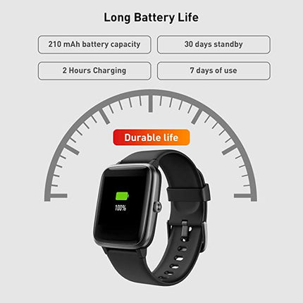 Nutikell Fitness Tracker Fitness pulsimõõtjaga, nutikell IP68 veekindel Fitness Watch Täispuutetundliku ekraaniga muusika juhtimisega Unemonitoriga kellad naistele, meestele ja lastele