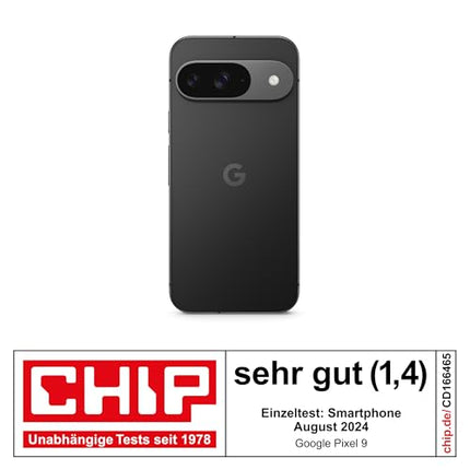 Google Pixel 9 – Androidi nutitelefon Gemini ja SIM-kaardita funktsioonidega, täiustatud kaamera, 24-tunnise aku tööea ja 6,3-tollise Actua ekraaniga – Obsidian, 256 GB