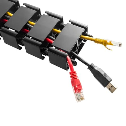 Outshine Gaming Sit Stand Cable Management Back - reguleeritav laua kaablikorraldaja seisulaudadele ja tööjaamadele - modulaarne disain, raskusega alus, nelja sisendiga kaablihaldus