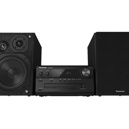 Panasonic SC-PMX90 mikrosüsteem bambuskõlaritega (Hi-Fi, kodune heli, 14 cm bassikõlar, 1,9 cm siidist kupliga kõrgsageduskõlar, 1,5 cm pieso-kõrgsageduskõlar, Bluetooth, kahekordne USB, FM-raadio, AUX 3,5 mm) - must