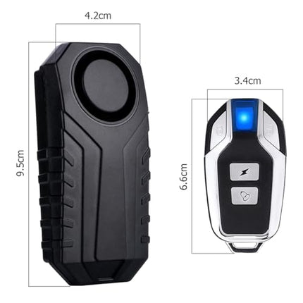 CGEAMDY Improved Bicycle Alarm Remote Control, Anti-theft Device for Motorcycle Vehicles with Remote Control, Protection Theft Wireless Motorcycle Alarm, Bicycle Protection Against Theft Bicycle Alarm