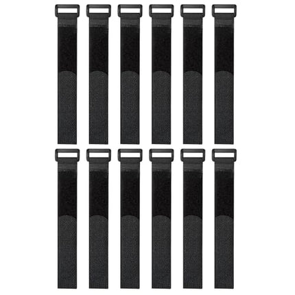 Reusable Cable Ties with Hook and Loop Fastener, Reusable, Durable, Functional Straps to Protect Your Home, Office, Workplace from Cable Tangle, Yoga Mat Strap, 12 Pack