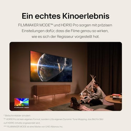 LG 65NANO81T6A televiisor 65" (165 cm) NanoCell televiisor (α5 Gen7 4K tehisintellektiga protsessor, webOS 24, HDR10, kuni 60 Hz) [Mudeliaasta 2024]