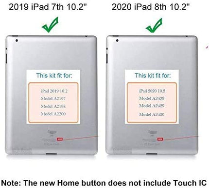 5665 Touchscreen for i Pad 7 7th / 8 8th Gen Screen Replacement Digitizer 2019/2020 10.2", for 7/8 A2197 A2198 A2200 A2270 A2428 A2429 A2430 (without LCD) + Tools (White
