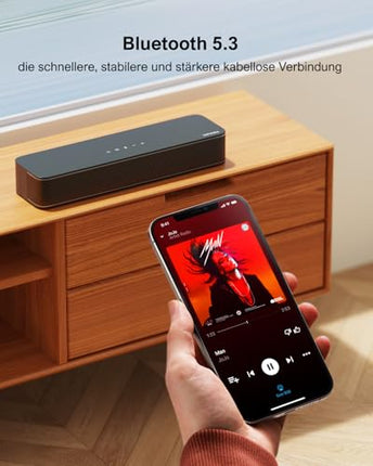 ULTIMEA 2.1 kanaliga teleri heliriba integreeritud subwooferiga, rakenduse juhtimine, kõik-ühes teleri heliriba, reguleeritava bassiga teleri kõlar, Bluetooth 5.3 teleri heliriba, Solo B30 Pro
