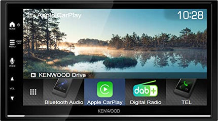 KENWOOD DMX7722DABS - 17,3 cm (6,8") digitaalne meedia AV-vastuvõtja juhtmevaba CarPlay ja Android Auto funktsiooniga (4x50W, DAB+/FM, BT, 3x eelväljundit 2,5 V, USB, iPod/iPhone'i juhtimine)