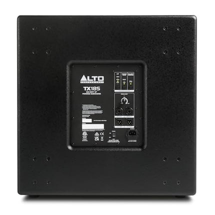 ALTO TX18S 900-vatine 18-tolline subwoofer, DSP-optimeeritud aktiivne PA-kõlar 3-tollise mähisega, suurepärane bass, lihtne seadistamine