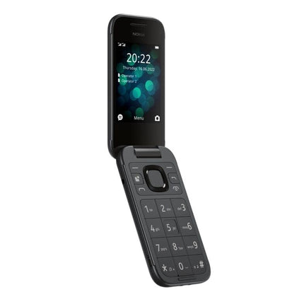 Nokia 2660 klapiga funktsionaalne telefon 7,1 cm (2,8-tollise) ekraaniga, 4G-ühenduvusega, kuuldeaparaatidega ühilduva (HAC), integreeritud kaamera, MP3-mängija, juhtmevaba FM-raadio ja klassikaliste mängudega.