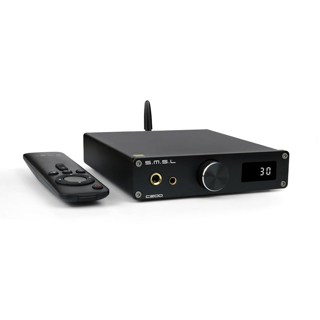 SMSL C200 USB DAC kõrvaklapivõimendi XMOS ES9038Q2M 4xOPA1612 USB/optiline/koaksiaalkaabel/Bluetooth sisendiga helidekooder TRS/RCA/4,4 mm tasakaalustatud/6,35 mm kõrvaklapipesa DSD512 32 bitti/768 kHz kõrvaklapivõimendi