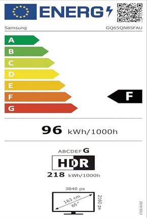 Samsung Neo QLED 4K QN85F 65-tolline (163 cm) mini-LED-teler, UHD-teler, NQ4 AI Gen2 protsessor, Quantum Matrix Plus, Neo Quantum HDR+, Dolby Atmos, Knox Security, Samsung Vision AI nutiteler (2025)