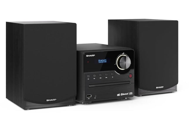 SHARP XLB517DBK mikrohelisüsteem 45W (digitaalraadio DAB, DAB+ ja FM-raadioga, Bluetooth, USB, CD, MP3), must
