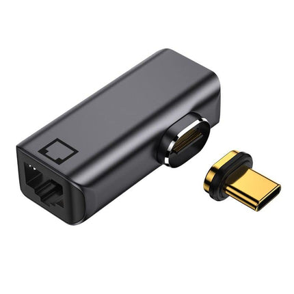 Cablecc magnetiline nurga all olev USB-C tüüpi C USB 3.1 kuni 1000 Mbps gigabiti Etherneti võrgu LAN-adapter sülearvutile