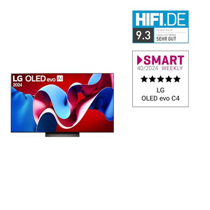 LG OLED77C47LA TV 77" (195 cm) OLED evo TV (α9 Gen7 4K AI processor, webOS 24, Dolby Vision, up to 120Hz) [Model year 2024]