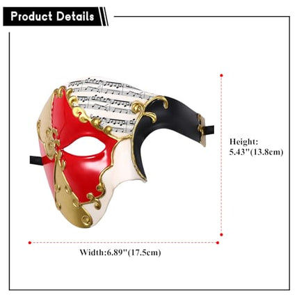 Oidea maskeraadimask meestele: Vintage ooperifantoom poolmask Veneetsia karnevalimask Halloweeni kostüüm ballimesk