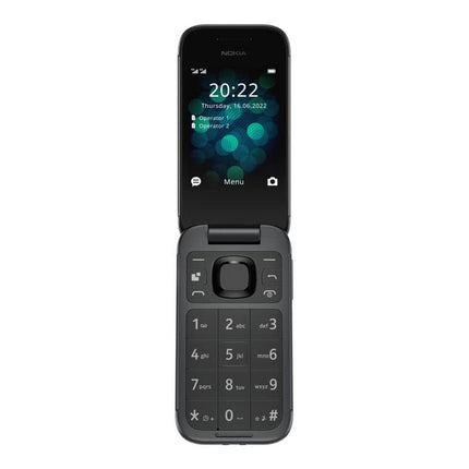 Nokia 2660 klapiga funktsionaalne telefon 7,1 cm (2,8-tollise) ekraaniga, 4G-ühenduvusega, kuuldeaparaatidega ühilduva (HAC), integreeritud kaamera, MP3-mängija, juhtmevaba FM-raadio ja klassikaliste mängudega.
