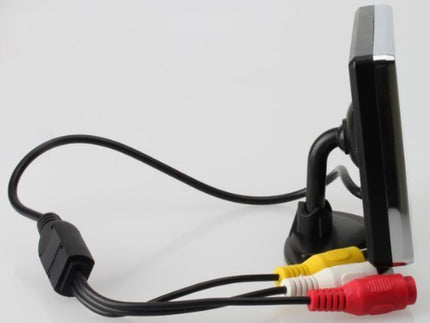 BW 3.5 TFT LCD auto tahavaatekaamera värvilise monitori ja DVD-ga