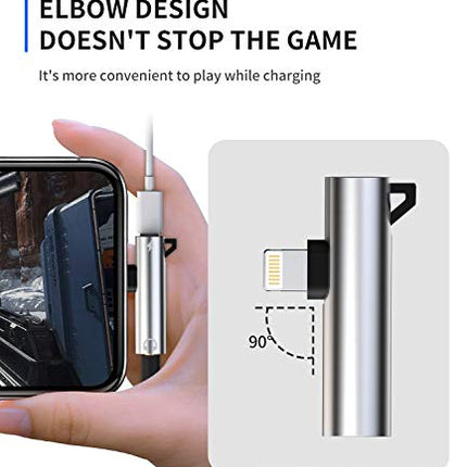 iPhone'i AUX-adapter kõrvaklappide adapterile Lightning - 3,5 mm pistikupesa jaoturiga (2 ühes), laadija, kõrvaklappide helikaabel, Apple MFI-sertifitseeritud mudelitele 14, 13, 12, 11 Pro Max, 7, 8 Plus, X, Xs, Xe, SE