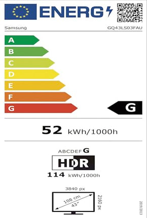 SAMSUNG The Frame LS03F 4K QLED 43-tolline (108 cm) UHD-teler, moodne raamidisain, NQ4 AI Gen2 protsessor, kunstirežiim, kunstipärane pildikvaliteet, One Connect kaabel, Samsung Vision AI nutiteler (2025)