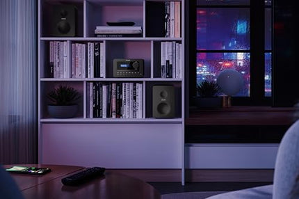 SHARP XLB520D HI-FI helisüsteem kompaktne süsteem (40 vatti, digitaalraadio DAB+ ja FM-tuuneriga, Bluetooth), must