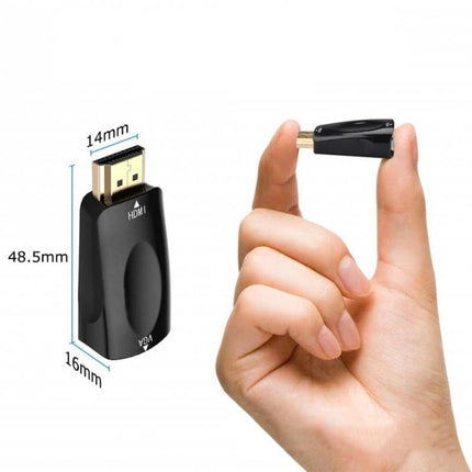 Ziyan HDMI to VGA Converter Audio Cable Resolution Video Compact Adapter Adapter with Audio Transmission 3.5mm Jack Audio Socket Gold-plated Contacts