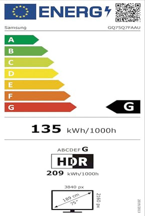 Samsung QLED 4K Q7FA 75-tolline (189 cm) UHD-teler, Q4 tehisintellektiga protsessor, kvantpunkt tõeliste värvide jaoks, 4K ülesskaleerimine, mängukeskus, Knox Security, tasuta sisu, Samsung Vision tehisintellektiga nutiteler (2025)