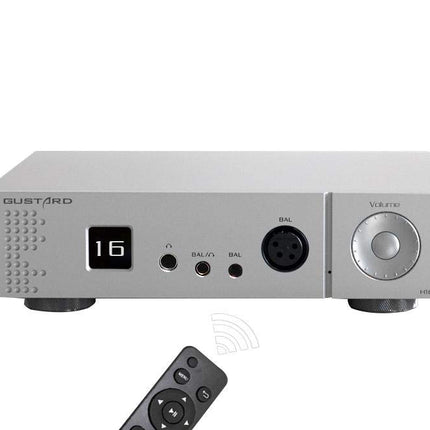 GUSTARD H16 eelvõimendi OLED-ekraaniga XLR/RCA tasakaalustatud kõrvaklapivõimendi eelvõimendi (hõbedane)
