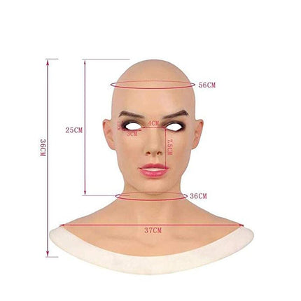 BBABBT Female Realistic Silicone Crossdresser Mask Cosplay Drag Queen Halloween Costume Halloween Party Cosplay Party Costume Props