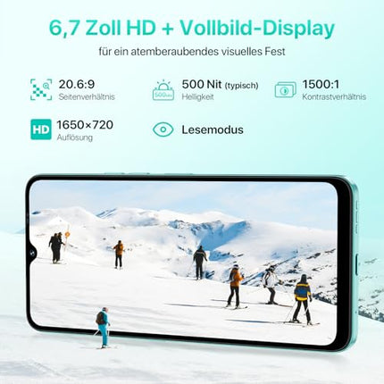 UMIDIGI A15C lukustamata mobiiltelefon, NFC, 16 GB + 128 GB / 1 TB, 48 MP kaamera, 6,7-tolline HD+ ekraan, 5000 mAh, 4G kaheksatuumaline mobiiltelefon, kahe SIM-kaardiga Android 13 lukustamata mobiiltelefonid, 8 GB laiendatav RAM, Face ID/OTG/GPS