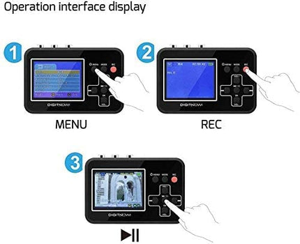 DIGITNOW! Video Grabber digitizes video tapes directly to memory card, video-to-digital converter for VCRs, VHS cassettes, Hi8, camcorders, DVDs, and VHS digitizers (black)