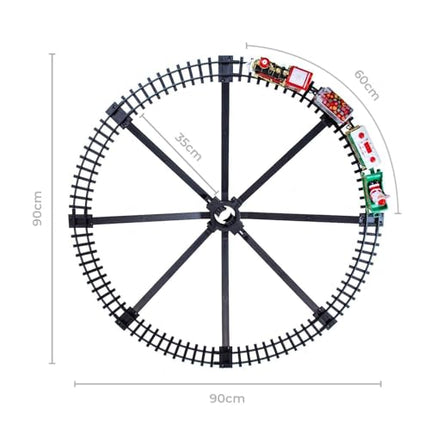 Shatchi Christmas Train Set, Around the Tree, Christmas Decoration, Festive Lights and Sounds, One Size